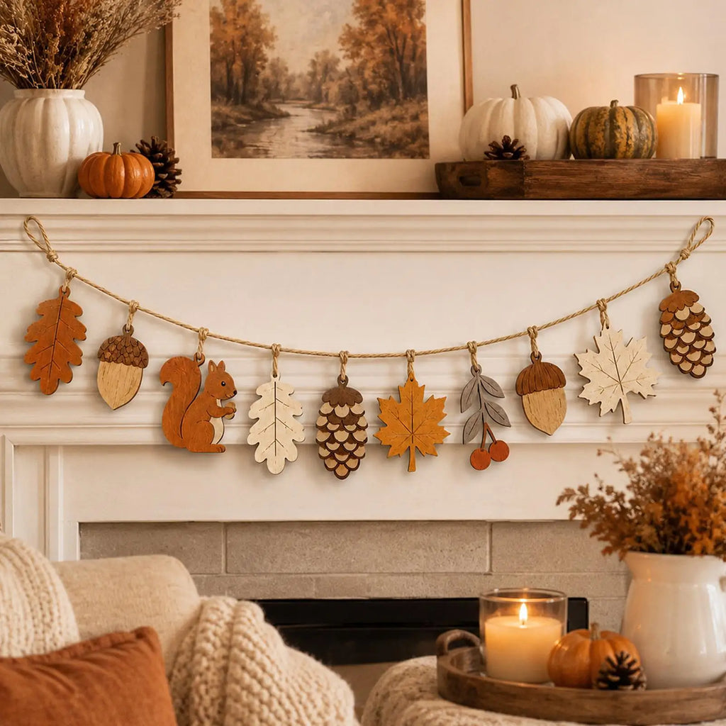 Autumn Wooden Garland