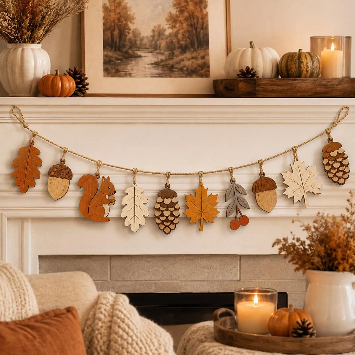 Autumn Wooden Garland