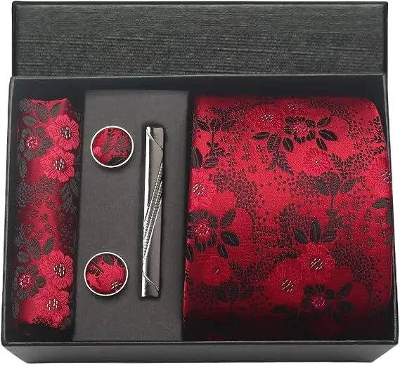 Luxury Silk Paisley Men’s Tie Gift Set