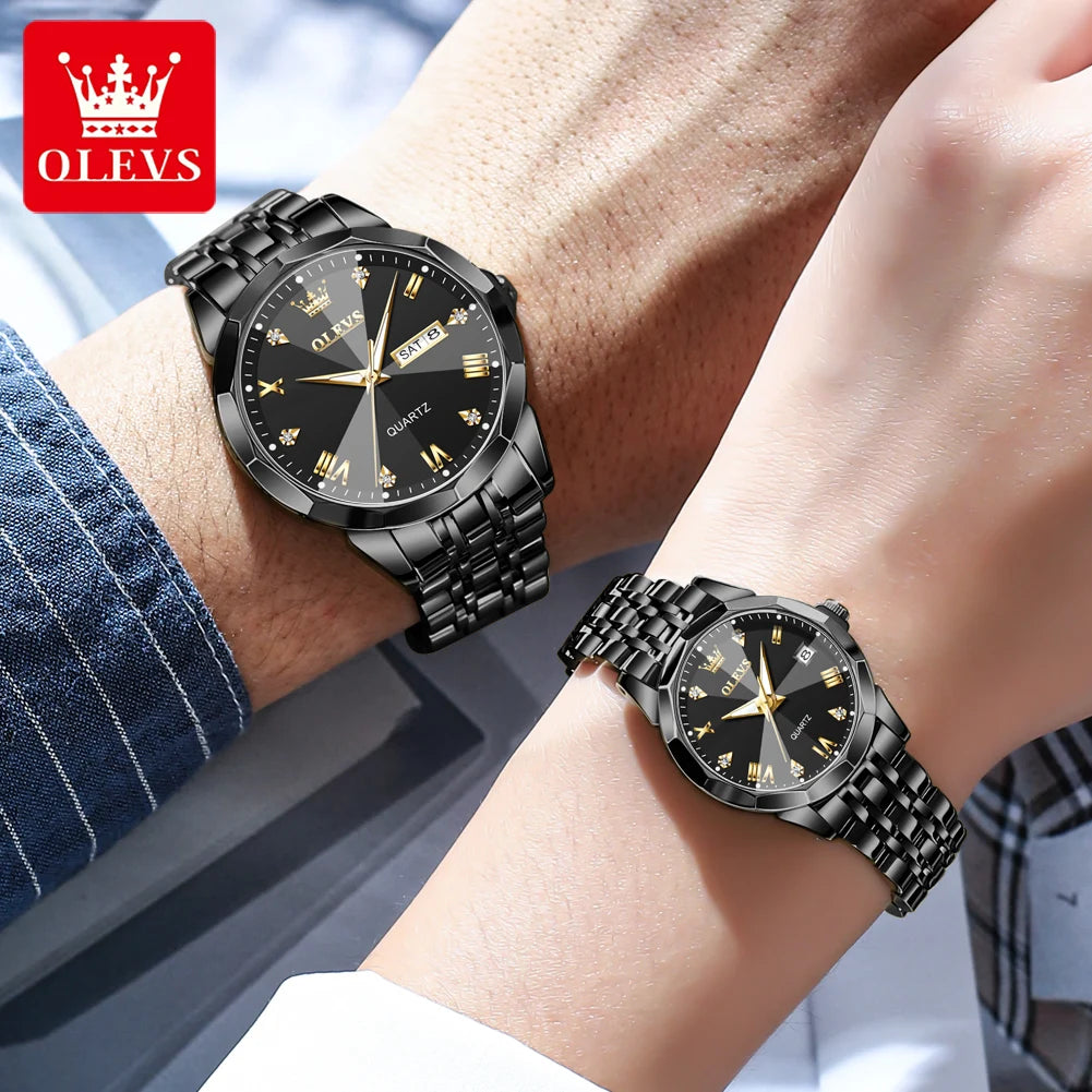 OLEVS 9931 Luxury Couple Quartz Watches