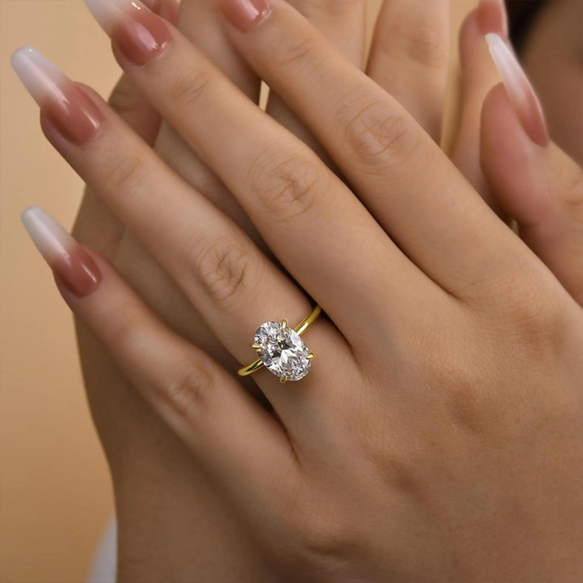 Sterling Silver Zircon Engagement Ring for Women