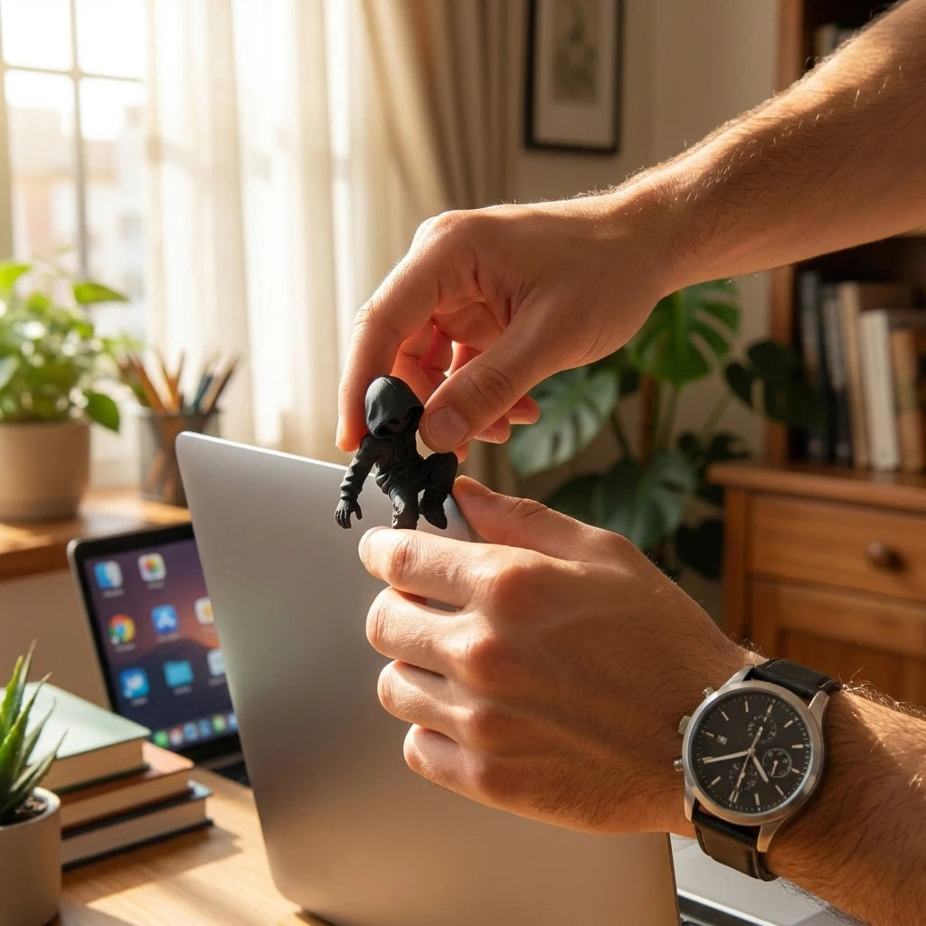 Climbing Figure Monitor Decor