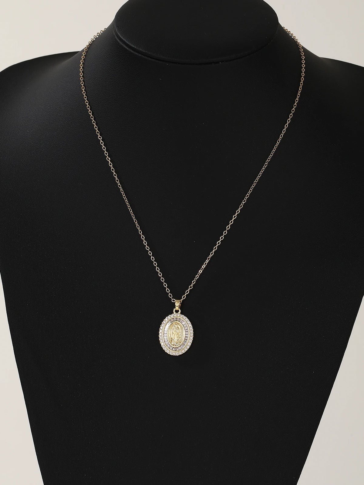 Gold Plated Multicolor CZ Pendant Necklace