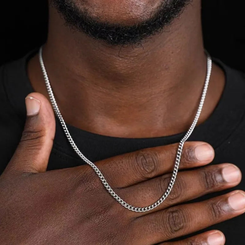 3 mm Cuban Chain Necklace