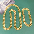 Gold Plated Hip Hop Chain Necklace & Bracelet Set