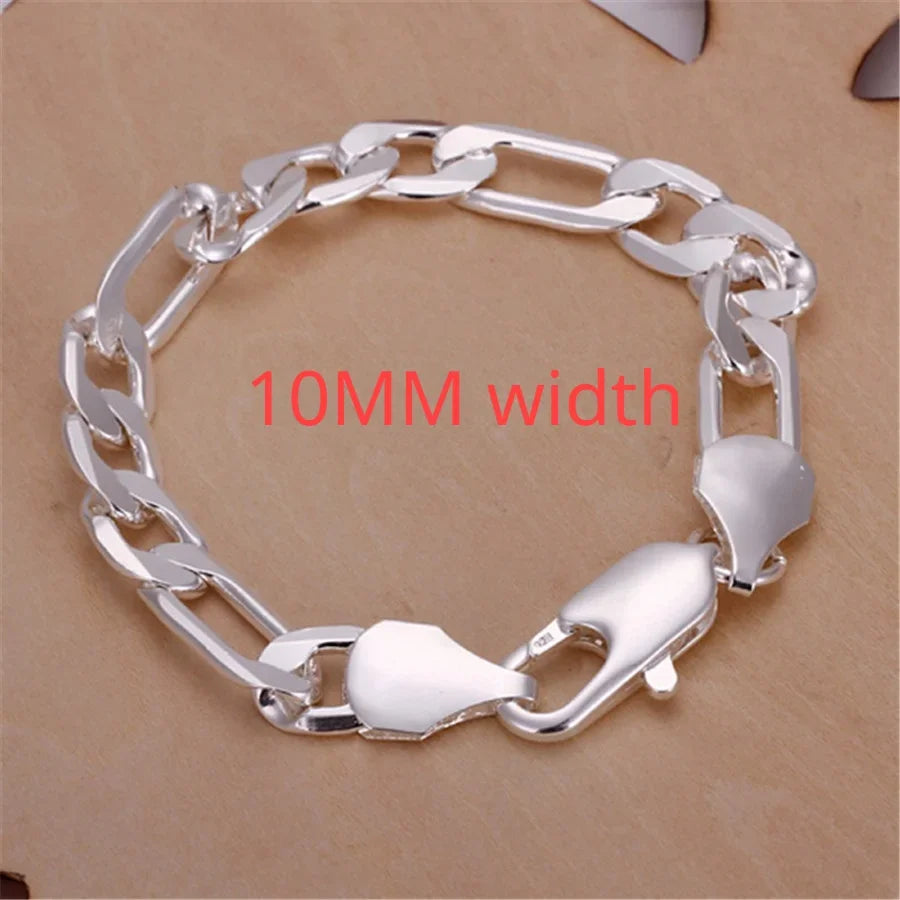 925 Sterling Silver Chain Bracelet for Men & Women – Elegant Classic Design