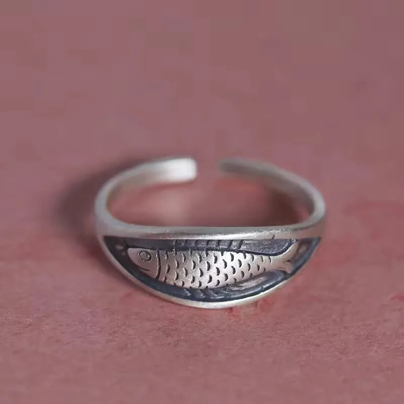 925 Sterling Silver Retro Flower Ring