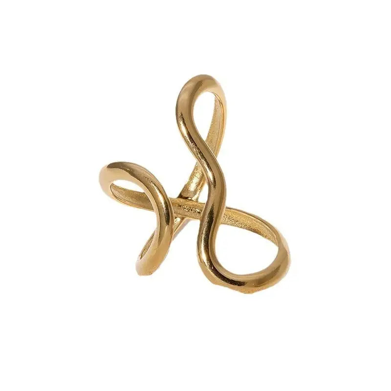 18K Gold Plated Stainless Steel Open Ring