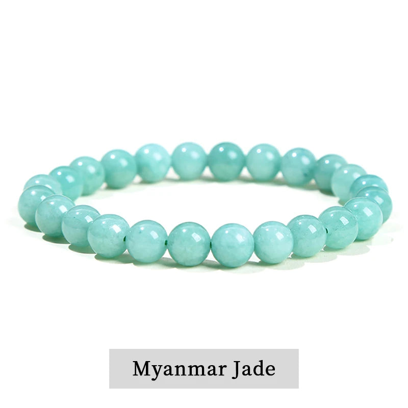 Natural Stone Bead Bracelet – Amethyst, Tiger Eye & Crystal Design for Men & Women