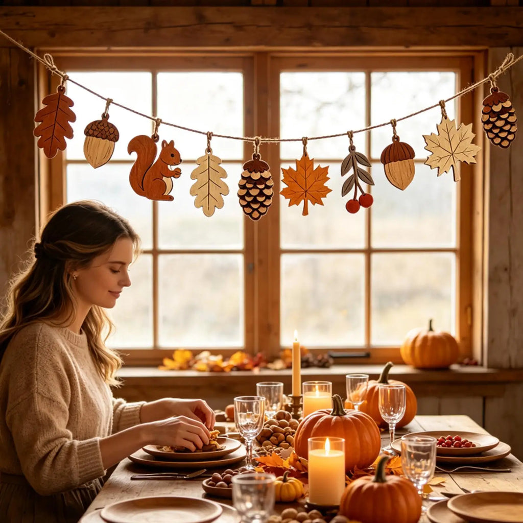 Autumn Wooden Garland