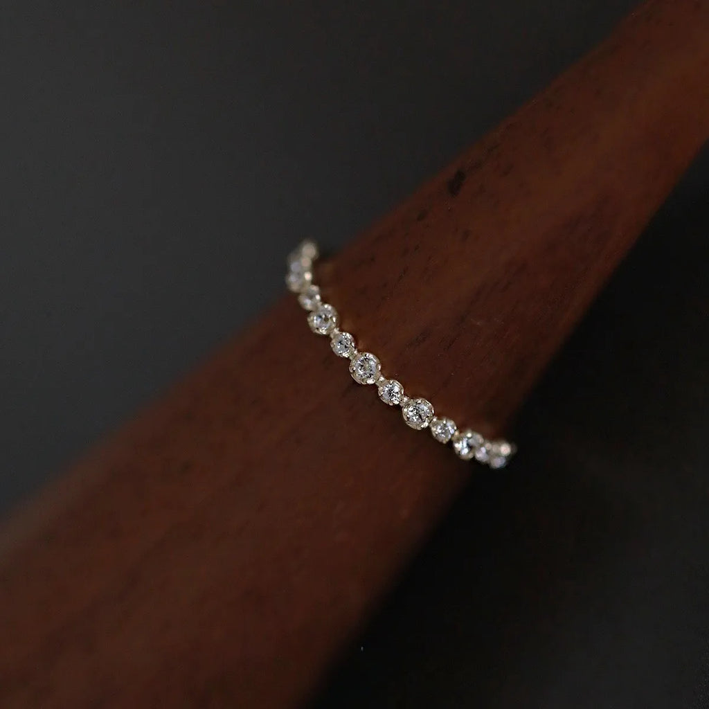 14K Gold-Plated 925 Sterling Silver Zircon Ring