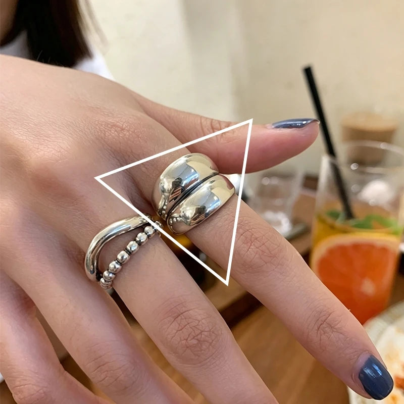 Blue Moonstone Adjustable Sterling Silver Ring