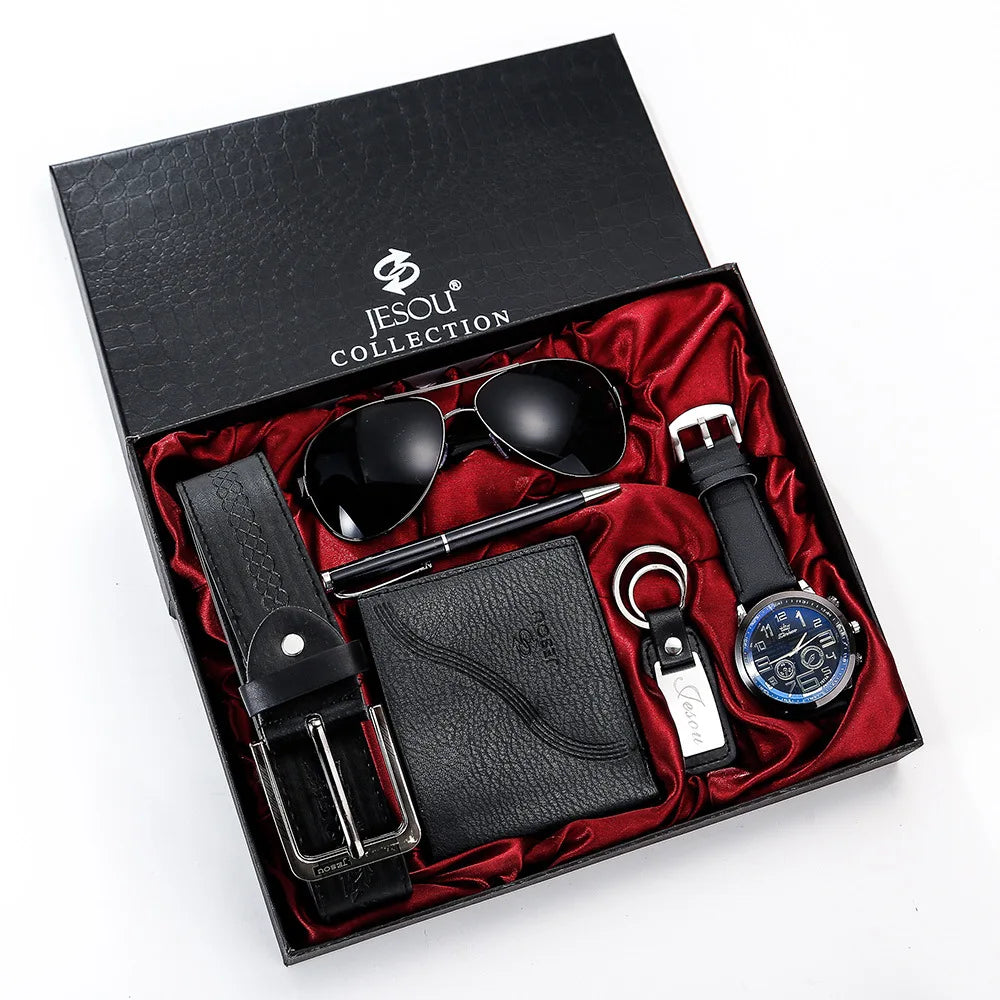 Men’s 6‑in‑1 Watch, Wallet & Accessories Set