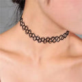 Gothic Black Braided Fishnet Choker Necklace