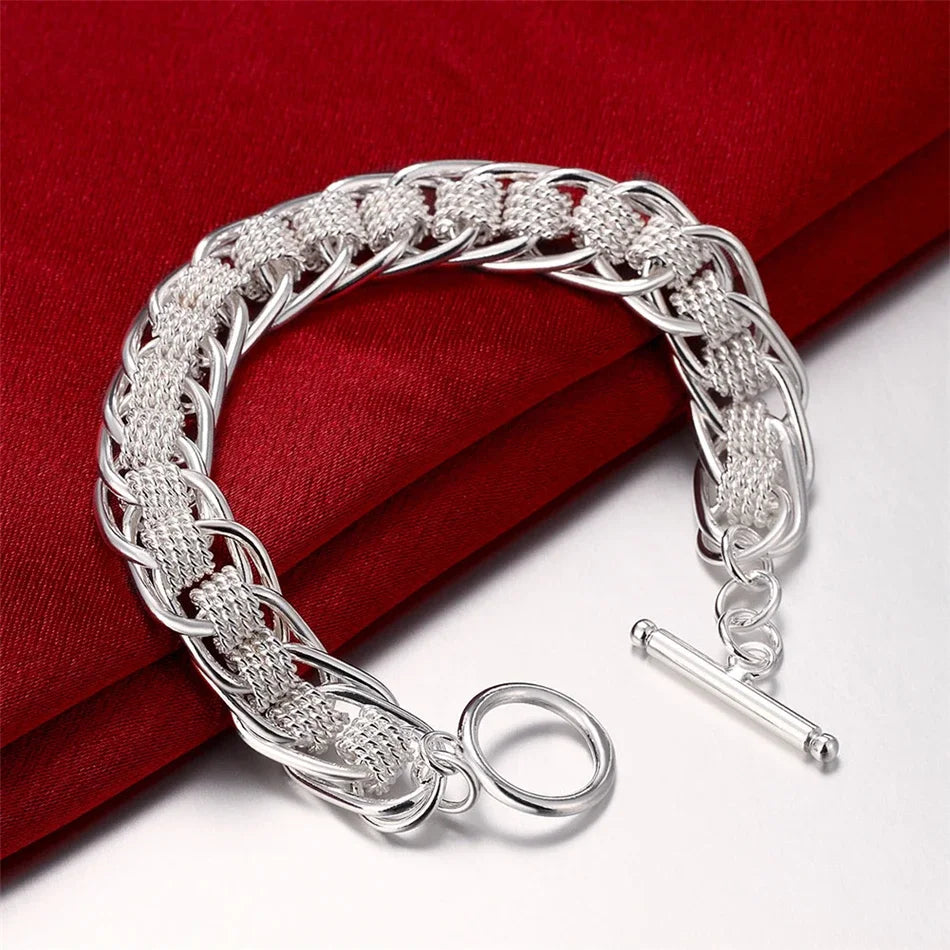 925 Sterling Silver Chain Bracelet for Men & Women – Elegant Classic Design