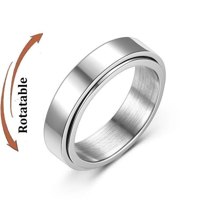 Stainless Steel Rotating Couple Spinner Rings