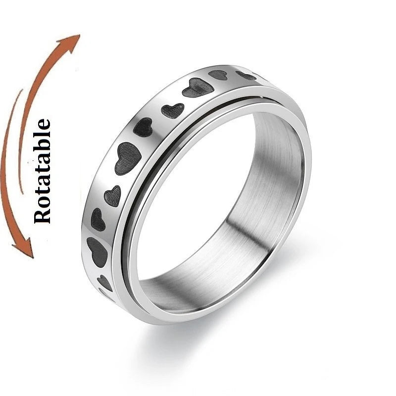 Stainless Steel Rotating Couple Spinner Rings