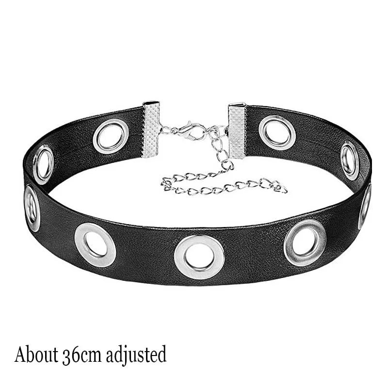Black Gothic Heart Lock Spike Choker Necklace