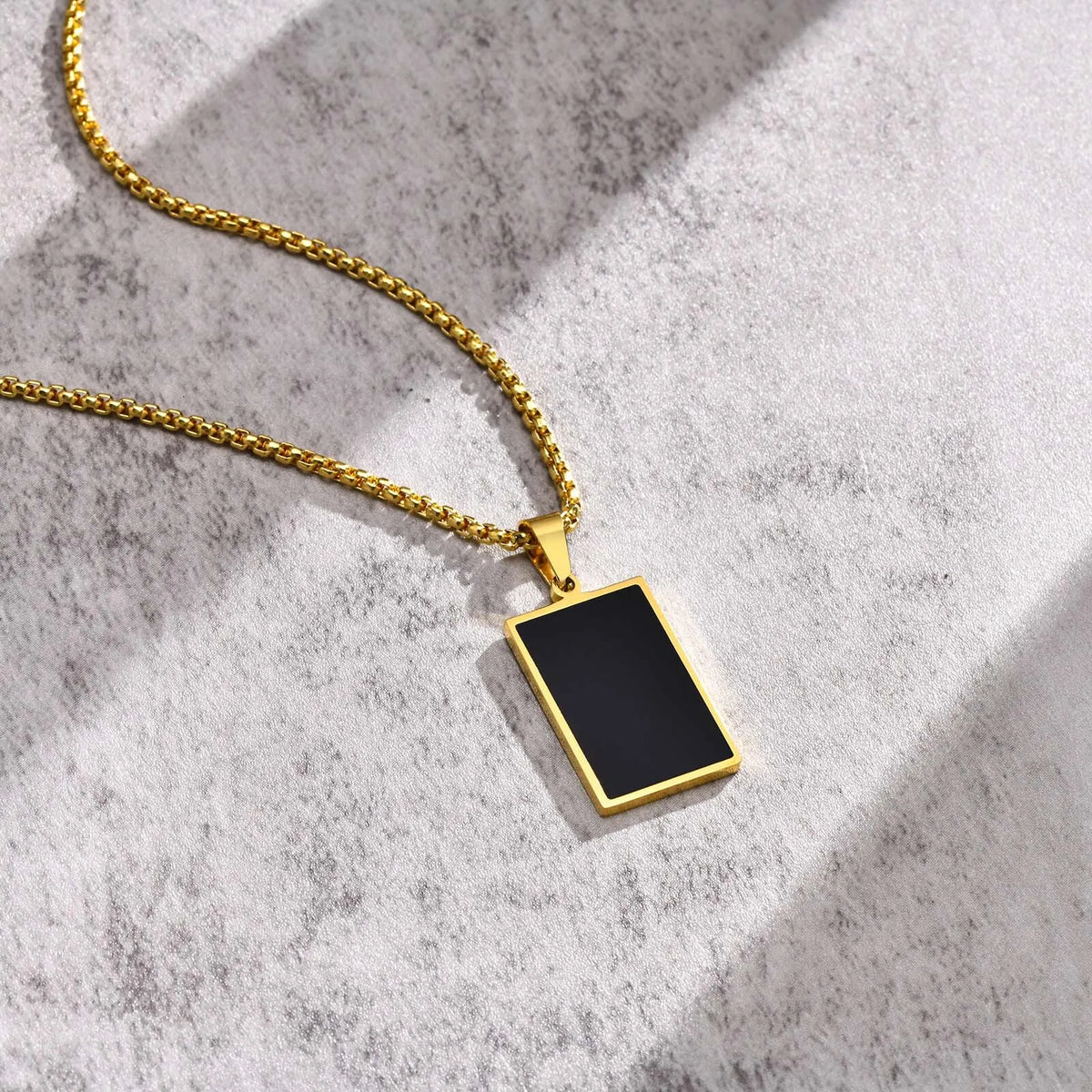 Vnox Men’s Small Stainless Steel Dog Tag Necklace