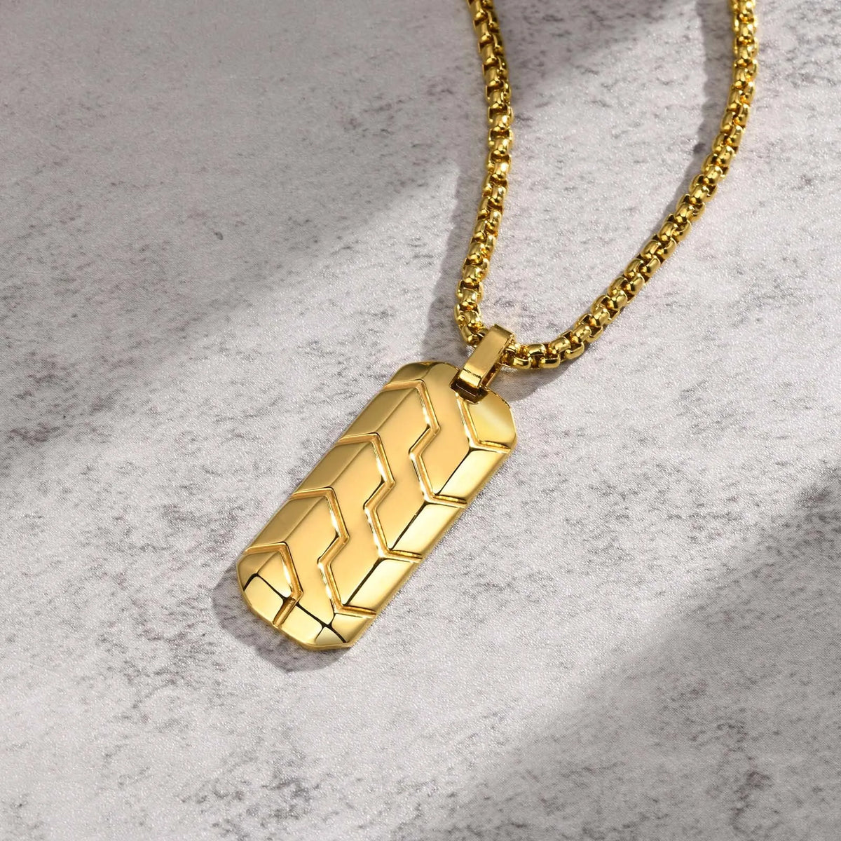 Vnox Men’s Small Stainless Steel Dog Tag Necklace
