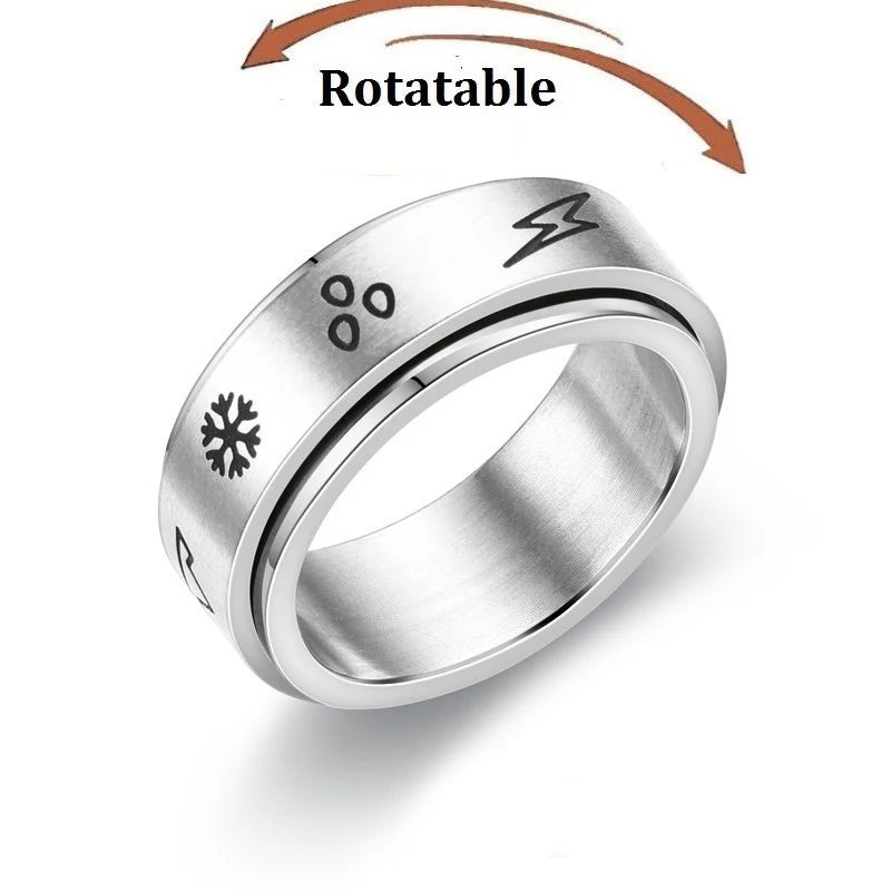 Stainless Steel Rotating Couple Spinner Rings