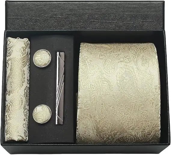 Luxury Silk Paisley Men’s Tie Gift Set