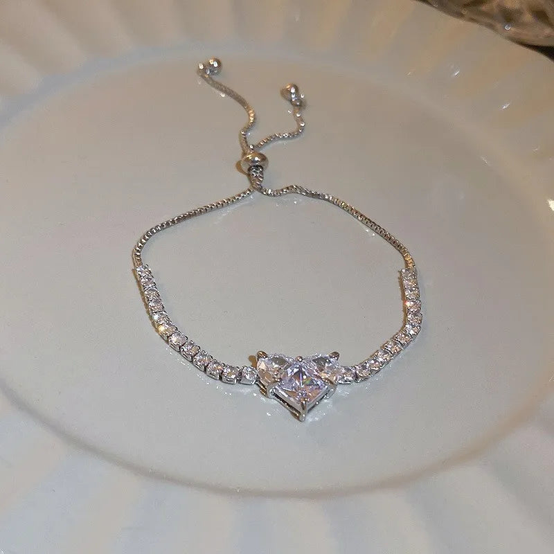 Adjustable Rhinestone Wave Bracelet for Women