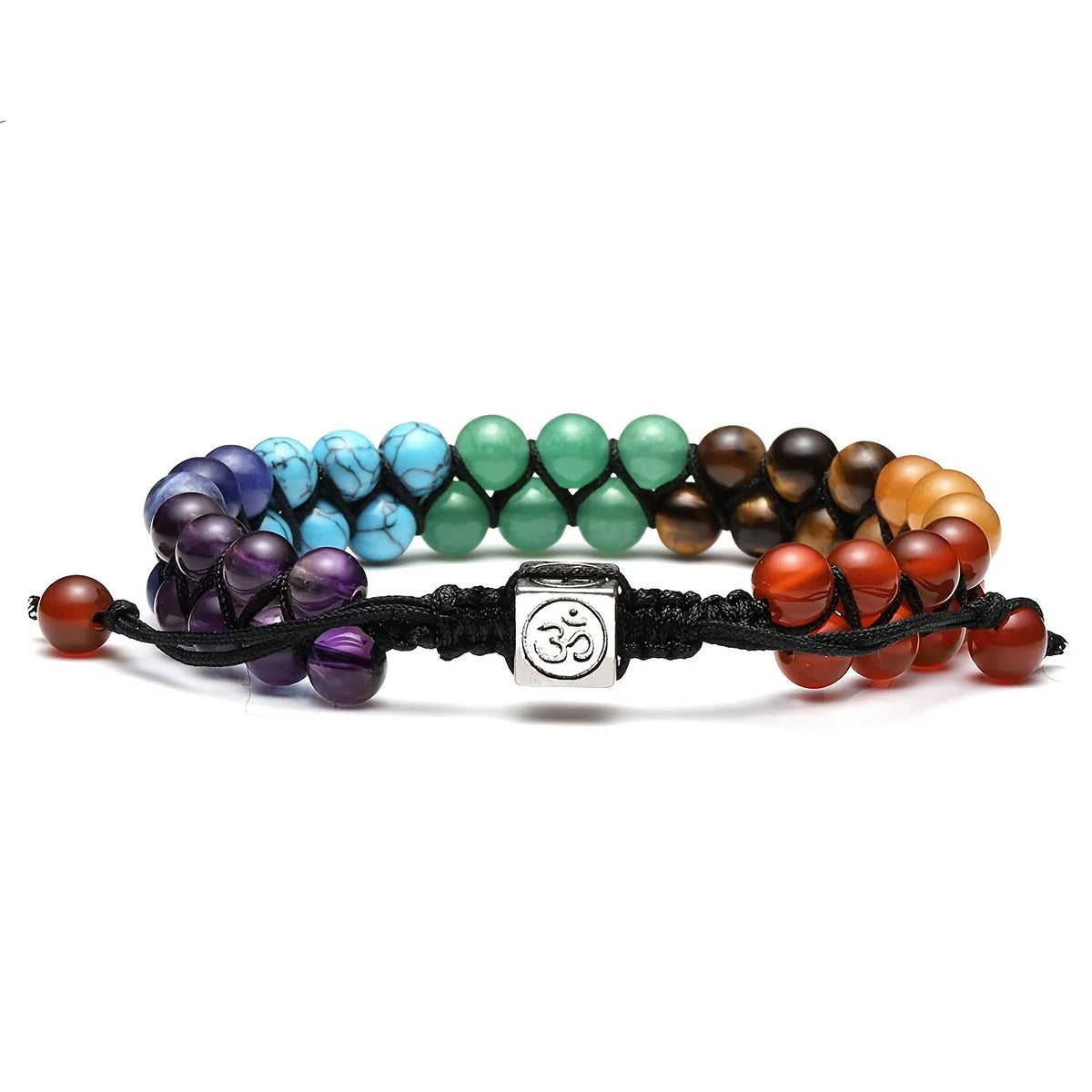 7 Chakra Crystal Bead Bracelet – Adjustable Yoga & Meditation Design