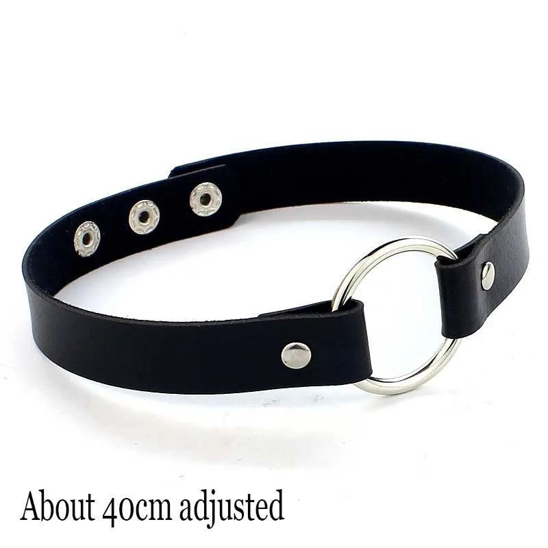 Black Gothic Heart Lock Spike Choker Necklace