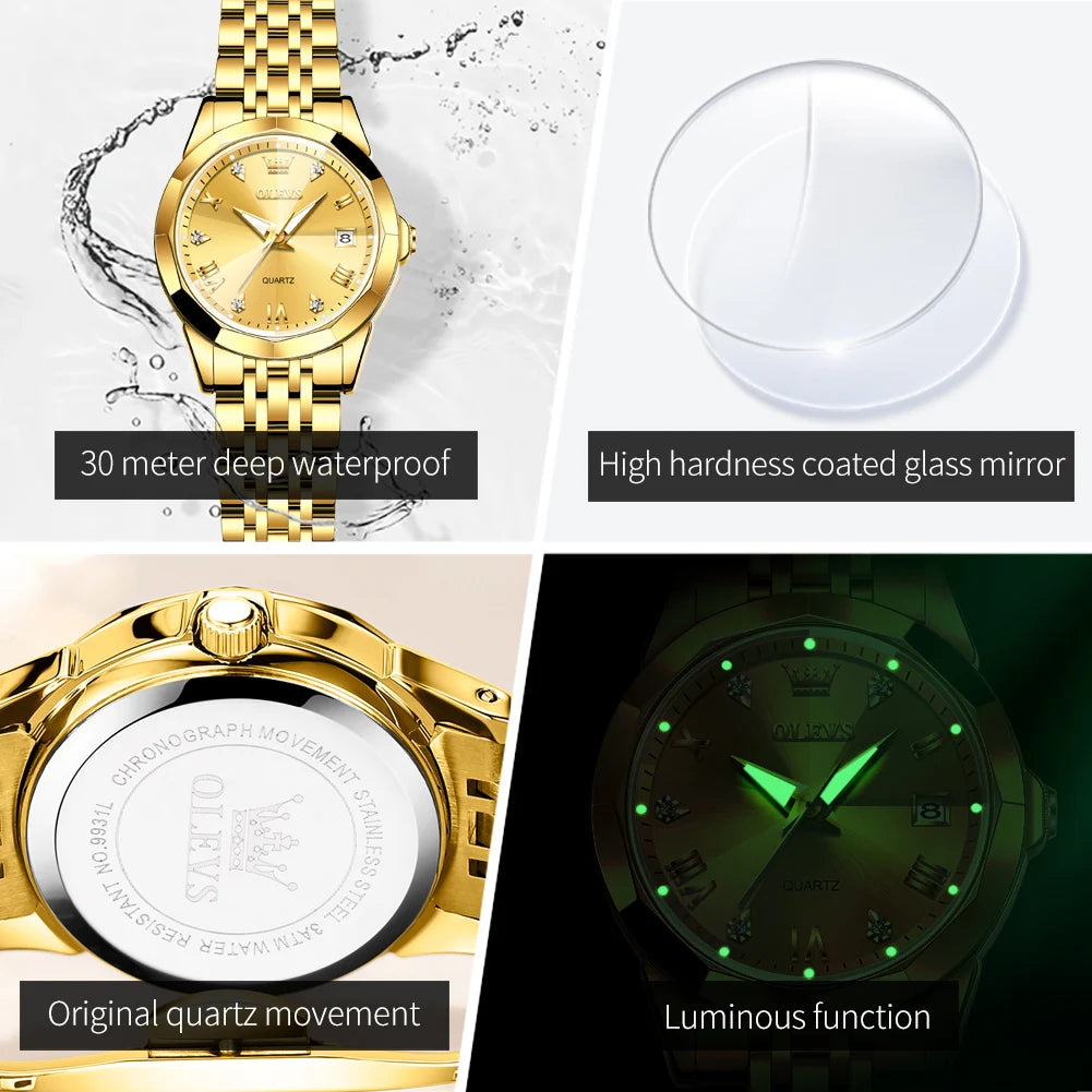 OLEVS 9931 Luxury Couple Quartz Watch