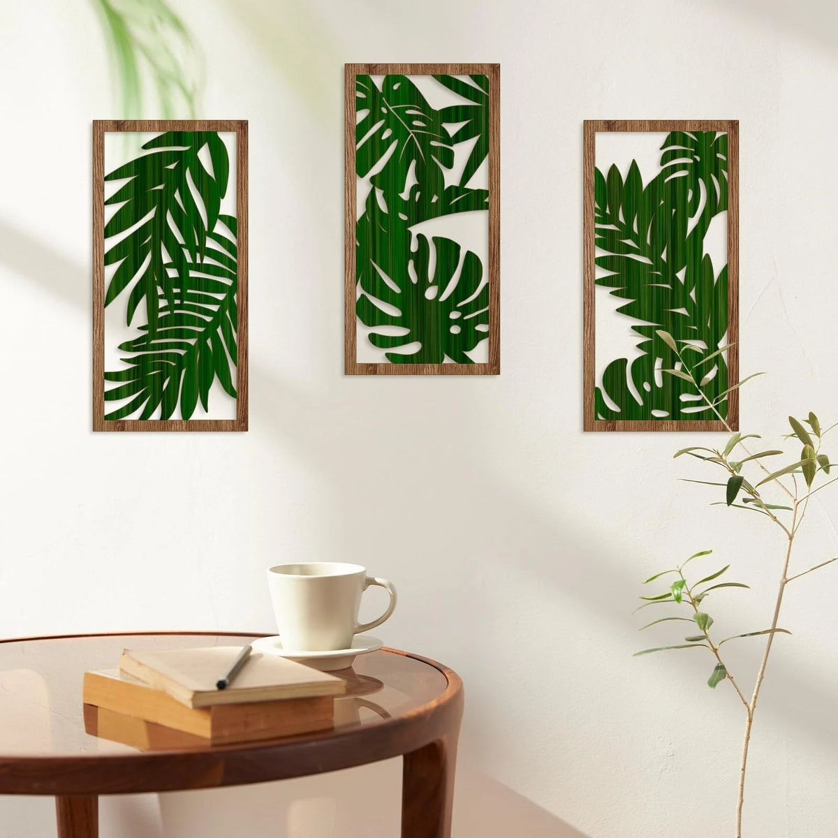 Boho Leaf Wooden Wall Hangings