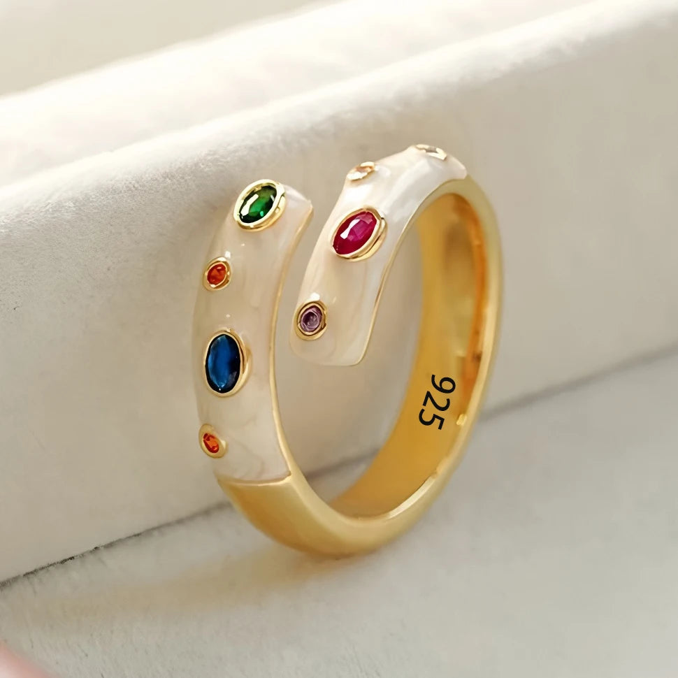 925 Sterling Silver Retro Flower Ring