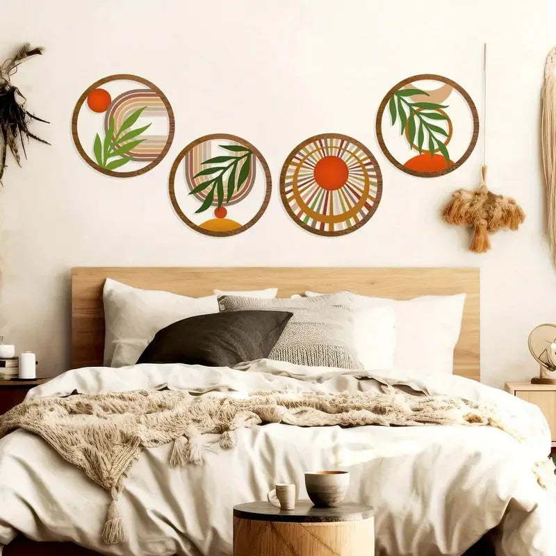 Bohemian Round Wooden Wall Art
