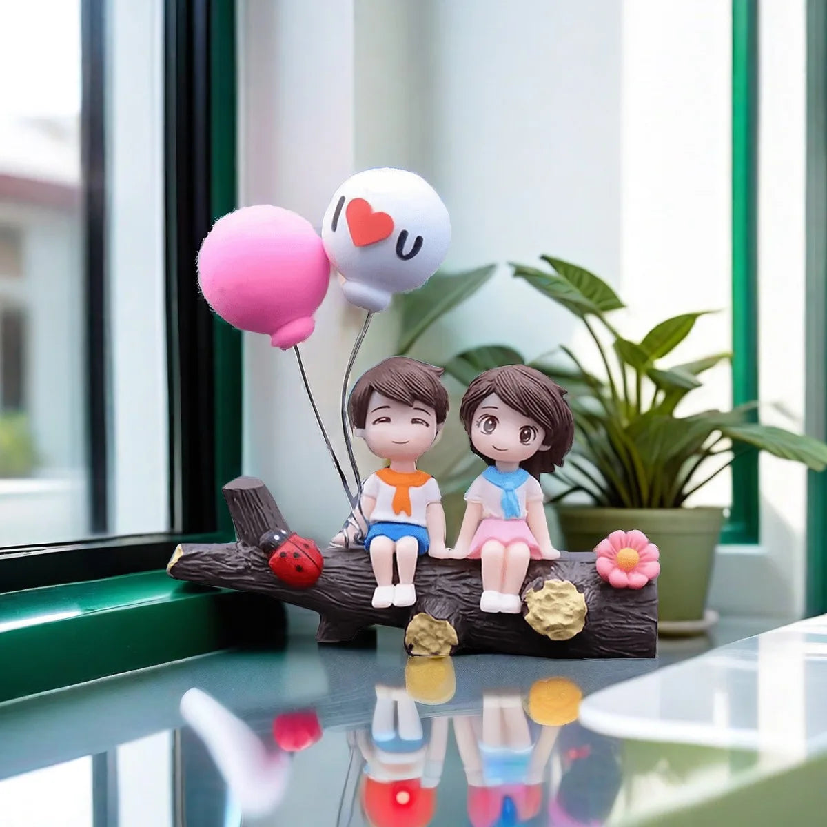 Tree Branch Couple Car Ornament
