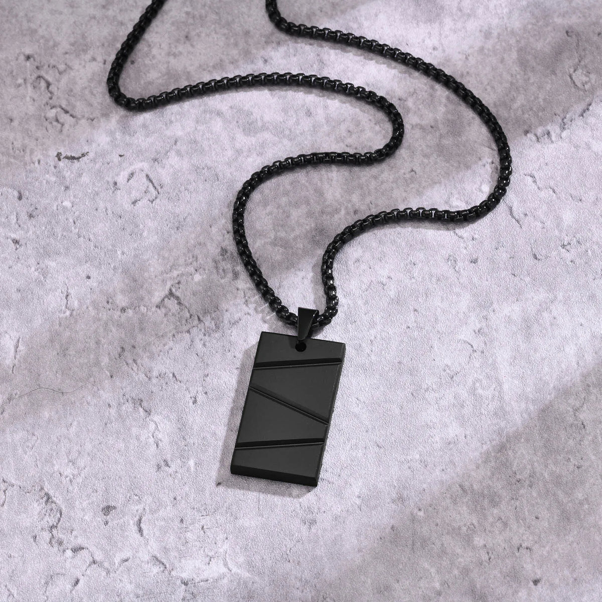 Vnox Men’s Small Stainless Steel Dog Tag Necklace