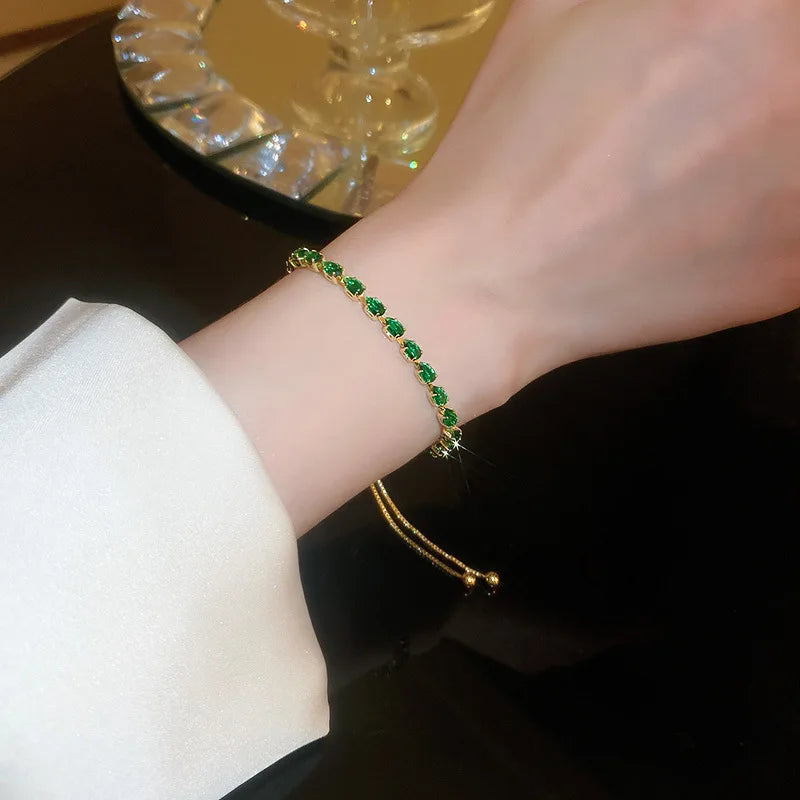 Adjustable Rhinestone Wave Bracelet for Women