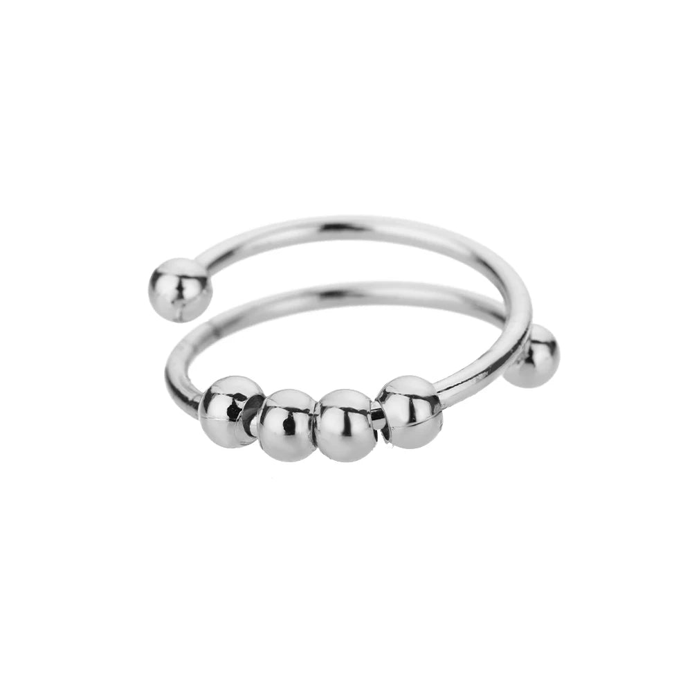 Gold Stainless Steel Classic Women's Ring
