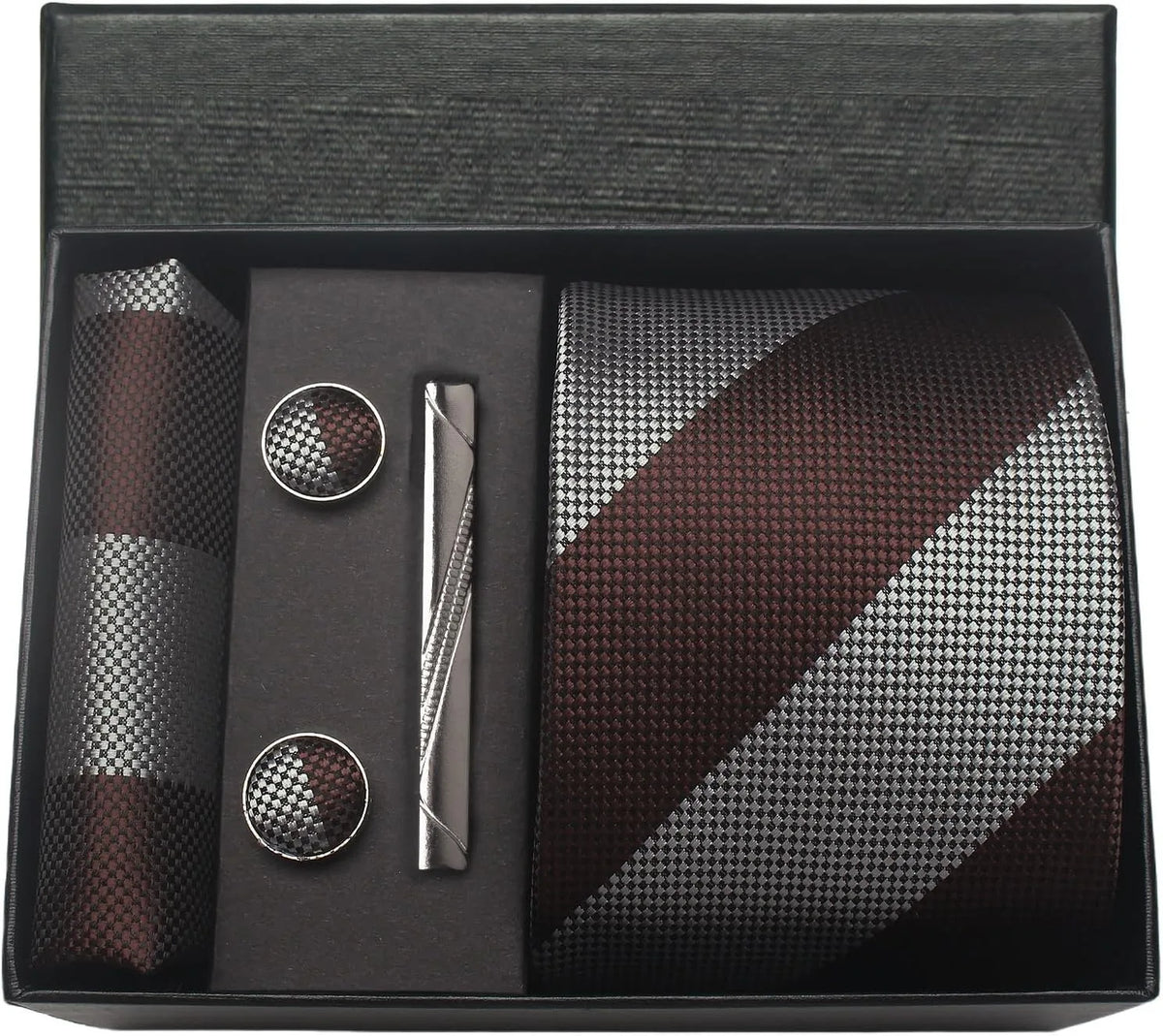 Men’s 100% Silk Tie Set with Gift Box