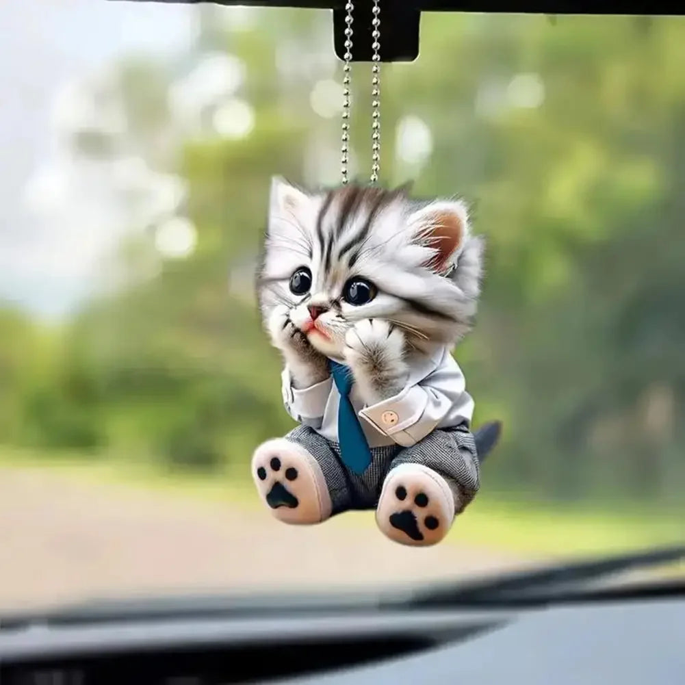 Cat Car Mirror Pendant