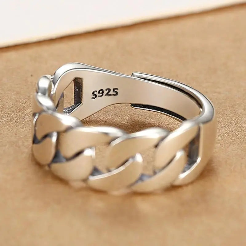 925 Sterling Silver Retro Flower Ring