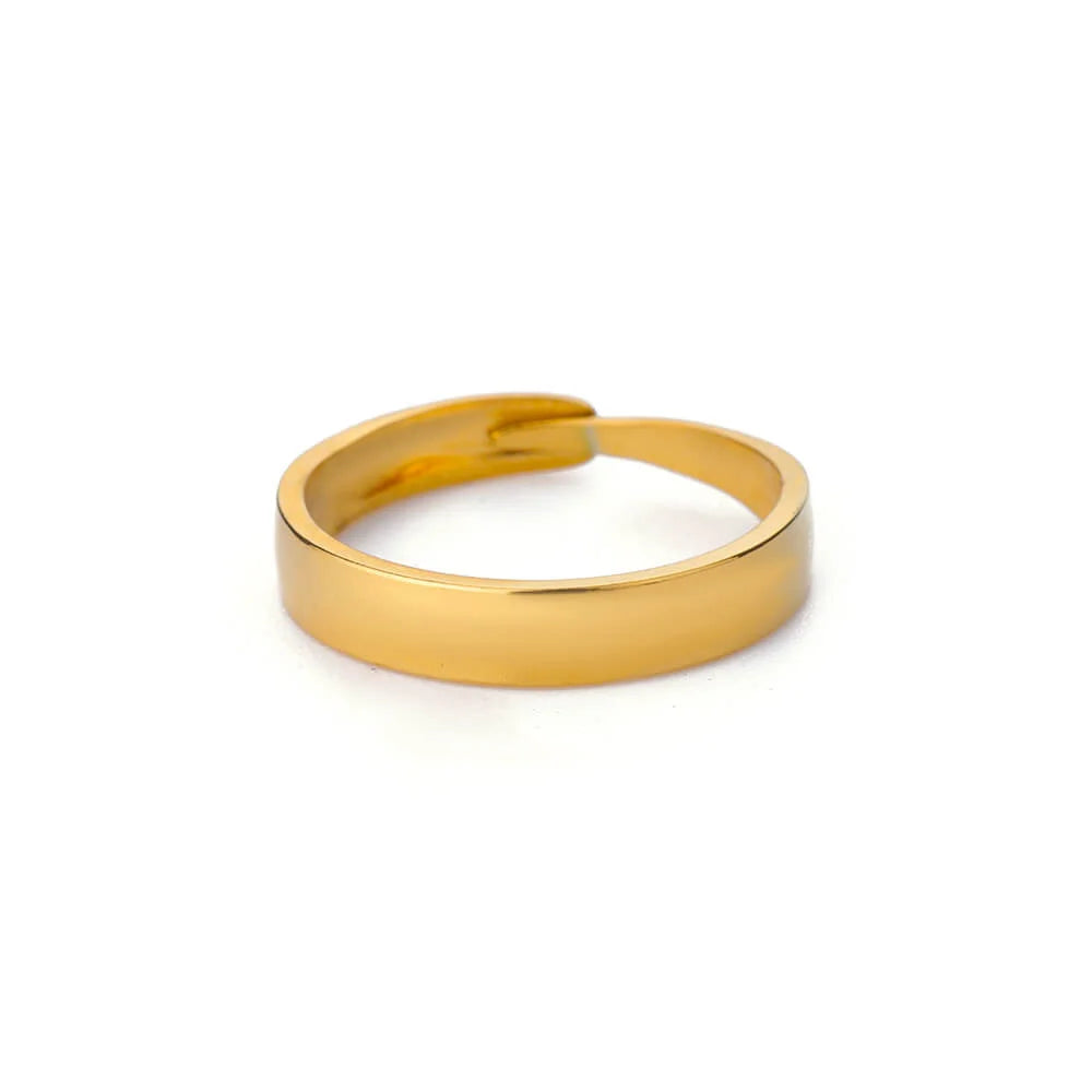 Evil Eye Gold Zircon Adjustable Ring