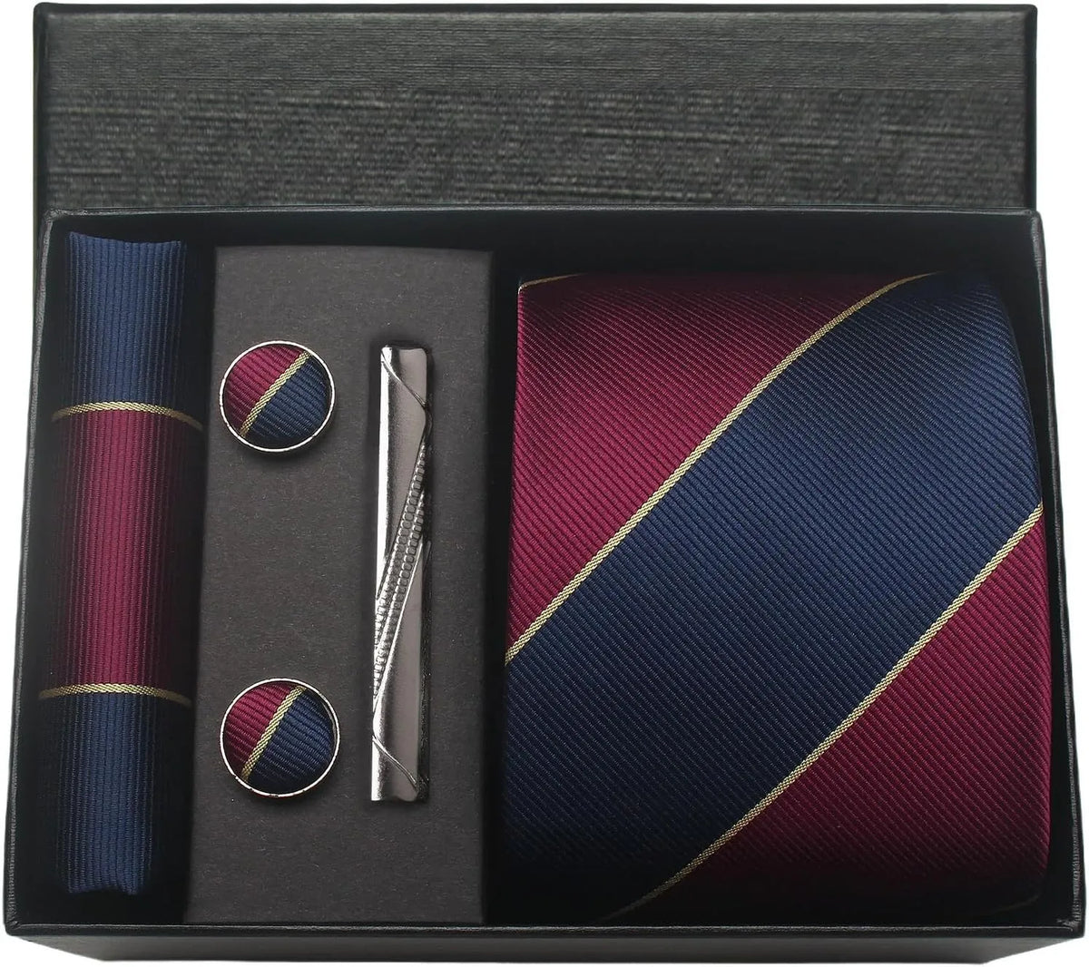 Men’s 100% Silk Tie Set with Gift Box