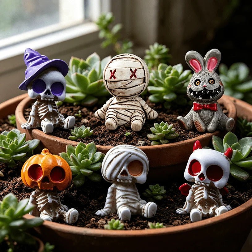 Skeleton and Mummy Figurines