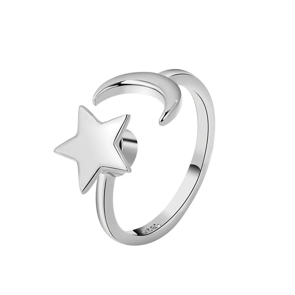 Sunflower Stainless Steel Spinner Fidget Ring