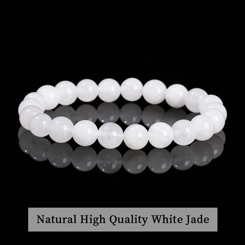 Natural Stone Bead Bracelet – Amethyst, Tiger Eye & Crystal Design for Men & Women