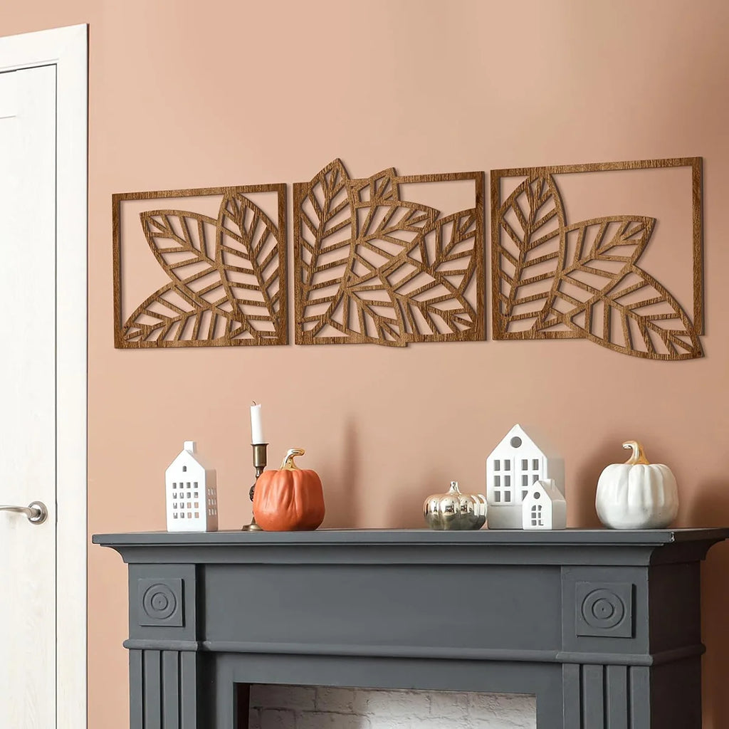 Wooden Palm Leaf Wall Decor