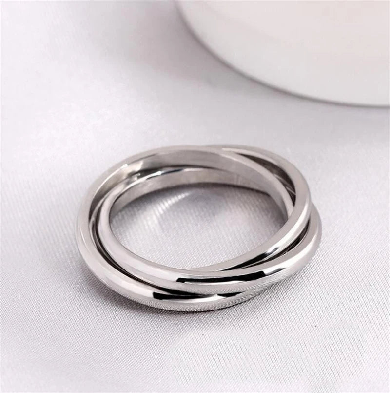 Stainless Steel Rotating Couple Spinner Rings