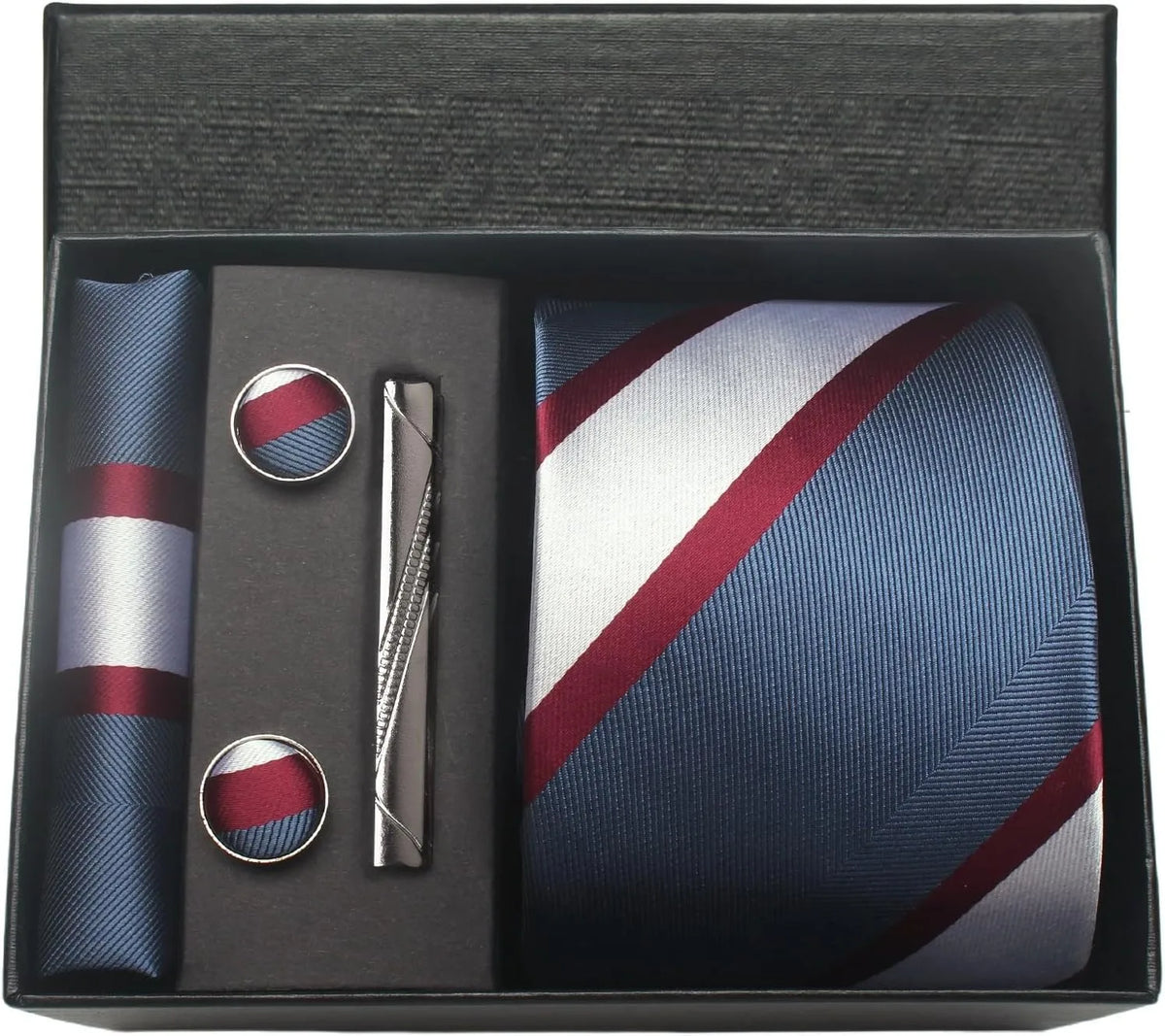 Men’s 100% Silk Tie Set with Gift Box