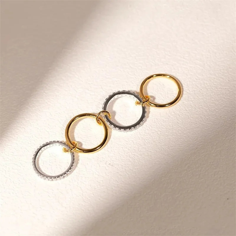 Two-Tone Copper Stacking Ring Set for Women