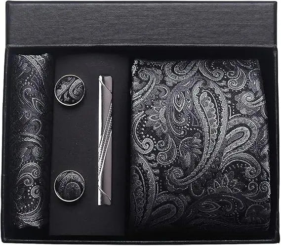 Luxury Silk Paisley Men’s Tie Gift Set
